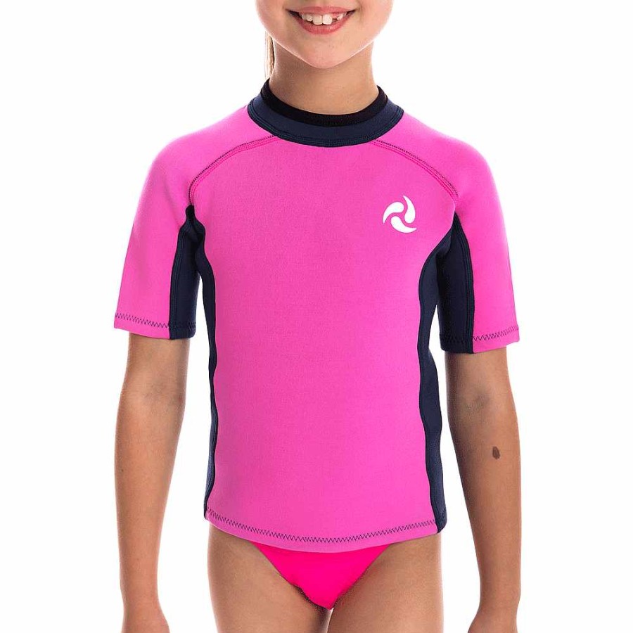 Vorgee Neo Rash Shirt Pink & Navy | Junior